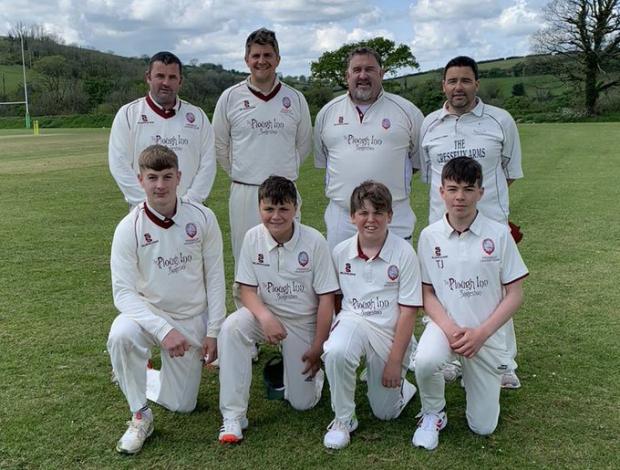 Western Telegraph: There were four father and son combinations in the Cresselly second team. Pic: Creselly CC