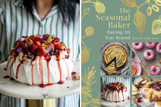 Western Telegraph: Michelle's favourite pavlova, bursting with seasonal fruit, features on the cover of her new book. Picture: Ben Fecci