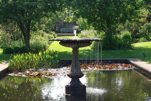 Western Telegraph: Fountain at Picton Castle. Picture: Zoe McLuckie