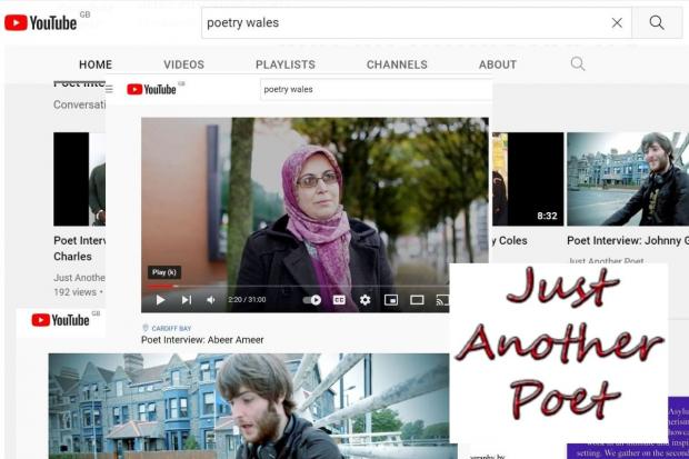 Just Another Poet is Taz Rahman's You Tube channel which is being backed by the Books Council of Wales.