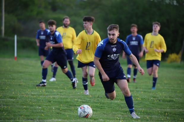 Western Telegraph: Action from the home game against Crannog Reserves. Picture: Leanne's Photography
