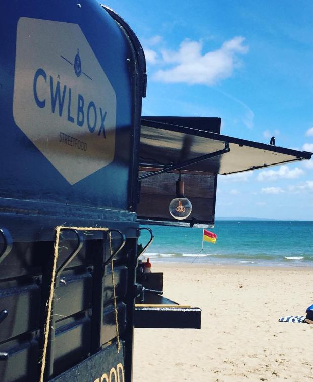 Western Telegraph: 'Epic little foodie on the beach'. Picture: Cwlbox, Facebook
