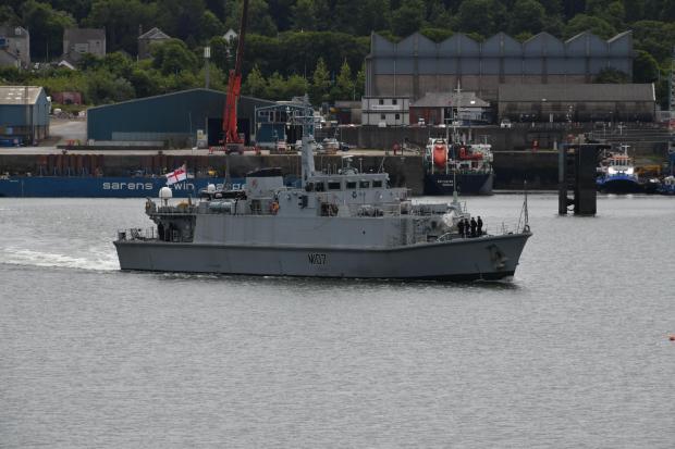 Western Telegraph: HMS Pembroke leaves on Monday, May 30