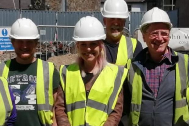 Western Telegraph: Alice (second from left) came in from BBC's Digging For Britain