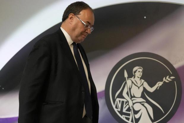 Western Telegraph: Bank of England chief Andrew Bailey. Puc: PA