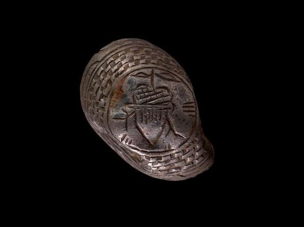 Western Telegraph: The fragment of silver thimble found near Wiston. Picture: National Museum of Wales