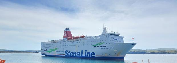 Western Telegraph: Stena Line ferry in Goodwick. Picture: Claire Hodges