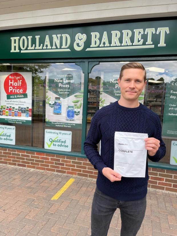 Western Telegraph: Jacob with the complete blend outside Holland and Barrett