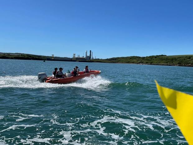 Western Telegraph: Valero as a backdrop in stunning scenes.  Photo by Milford Haven Sea Cadets