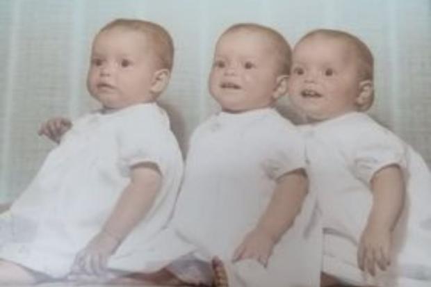 Western Telegraph: The triplets together in the 1960s