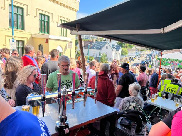 Western Telegraph: an outdoor bar helped serve thirsty spectators