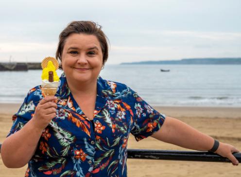 Western Telegraph: Scottish comedian and presenter Susan loves to sample seaside delights