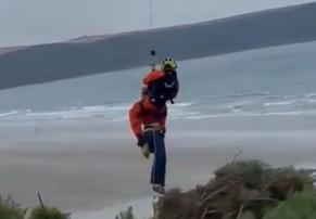 Western Telegraph: Two people had to be winched to safety at Broad Haven over the weekend