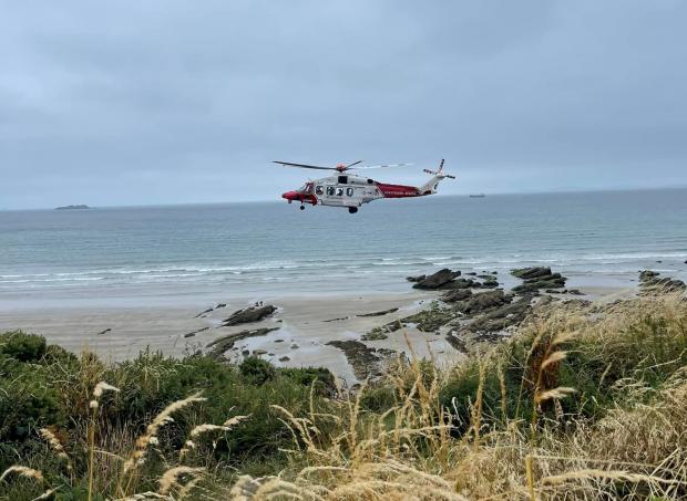 Western Telegraph: Two Coastguard teams were at the scene as well as the RNLI