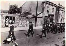 Western Telegraph: Undated handout image of the RAF marching through Water Street, Pembroke Dock.  Photo: James Sharon Clague
