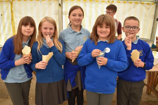 Western Telegraph: Youngsters tuck into popcorn while talking about flavor at the food festival education day