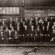 Workmen at the yard, in the 1930s