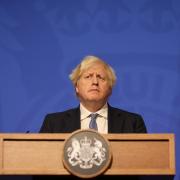 Prime Minister Boris Johnson during a press conference in London's Downing Street. Picture: PA