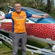Retired RAF Squadron leader, Adrian Tyrrell,  is training to row across the Atlantic and raise money for the RNLI