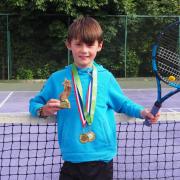 William Cross won his age category in the South Wales County Championships held at Dinas Powys Tennis Club