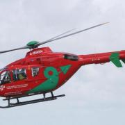 Mr Townsend was airlifted from the Brunel Quay cycle path to University Hospital Wales in Cardiff.