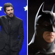 Christian Bale is the most Googled Welsh celebrity in the world according to research. The Haverfordwest born actor is seen accepting an award (L: Picture: Chris Pizzello) and as Batman (R. Picture; Warner Bros)