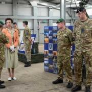 Princess Anne meeting soldiers at Brawdy. Picture: Stephen Hughes via Our Pembrokeshire Memories
