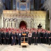 Haverfordwest and Oxford Welsh Male Voice Choirs at last night's performance in St David's Cathedral
