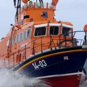 Fishguard lifeboat was launched to a yacht in trouble. Picture: RNLI