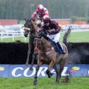 The Two Amigos ridden by David Pritchard runs home to win the Coral Welsh Grand National Handicap Chase.