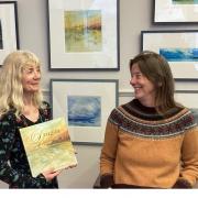 Author Catherine Thomas (left) and artist Naomi Tydeman are pictured with their Dragon book,