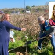 The family and friends of Ros Jervis launched the Coetir Enfys Ros tree planting scheme in her memory.