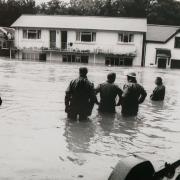 Flood water hits the Mwldan on June 11, 1993