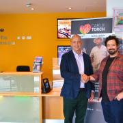 Tom Sawyer, chief executive of the Port of Milford Haven is pictured with Ben Lloyd, executive director at the Torch Theatre.