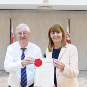 Mark Drakeford and Lesley Griffiths have spoken of the 'historic moment' as Wales' Agriculture Bill is given Royal Assent. Picture: Welsh Government