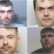 Daniel Smith, Anthony Marshall, Maximus Goldsworthy and Guy Bedford (clockwise from top left) have all recently been jailed.