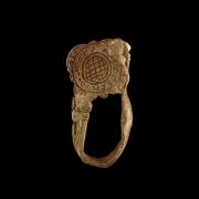The ring, bearing a skull and the words Memento Mori  (remember you die) was found by a metal detectorist in Pembrokeshire.