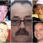 The faces of some of the missing people from West Wales.