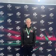 Finley Bennett, who picked up a bronze medal at the Swim Wales Open Water Championships