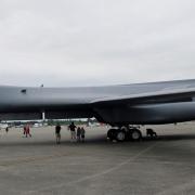 A B-1B Lancer, which was heard over Pembrokeshire