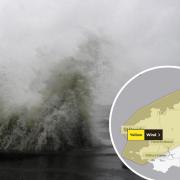 Storm Debi is forecast to bring strong winds in coastal areas.