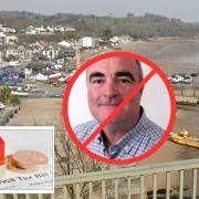 Saundersfoot councillor Chris Williams has been denied a vote on the second homes tax premium. Pictures: Pixabay/Google/Pembrokeshire County Council.