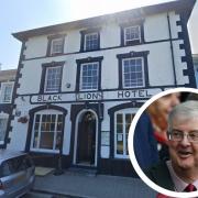 Aberaeron pub the Black Lion Hotel is holding a celebration event after Frist Minister Mark Drakeford’s announcement he is to step down. Pictures: Google/PA