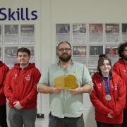David Jones with WorldSkills UK learners from the Learning Skills Academy.