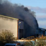 A fire has broken out at a unit at Waterston Industrial Estate.