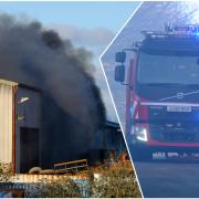Firefighters were called to a fire at an industrial unit in Waterston.