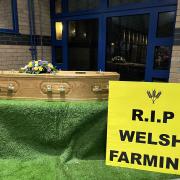A grim warning from the farmers at protests earlier this year. Picture: Debbie James