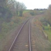 A track worker narrowly avoided being hit by a train between Letterston and Fishguard.