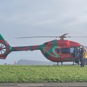An air ambulance as well as police, two ambulance cars and a land ambulance were tasked to the scene this morning.