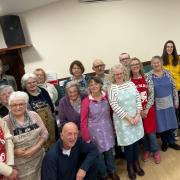 Manorbier Newton Fundraisers are pictured at their soup and pudding extravaganza.